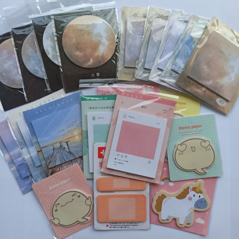 

Sticky notes dan memopad berbagai macam