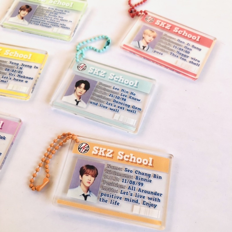 SKZ School ID keychain - Gantungan Stray Kids