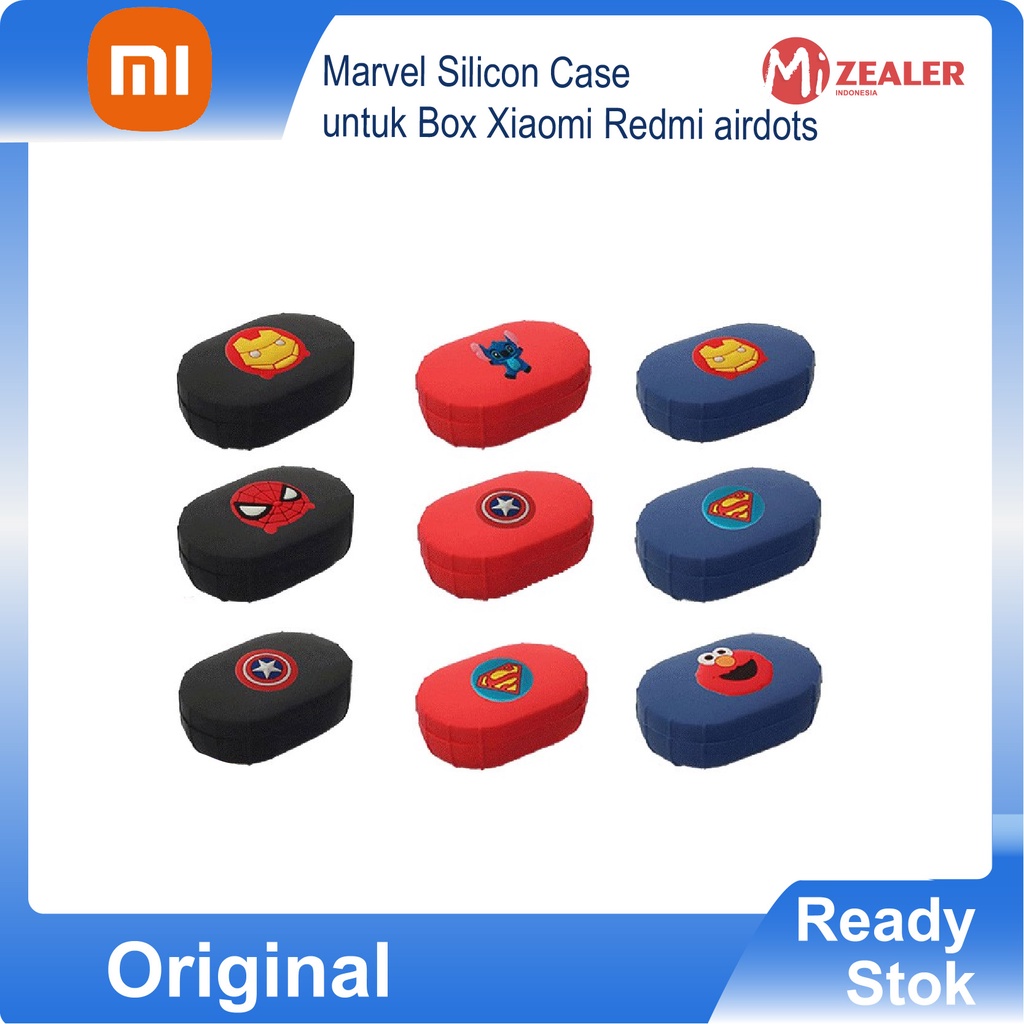 Marvel Silicon Case untuk Box Xiaomi Redmi airdots Wireless Bluetooth