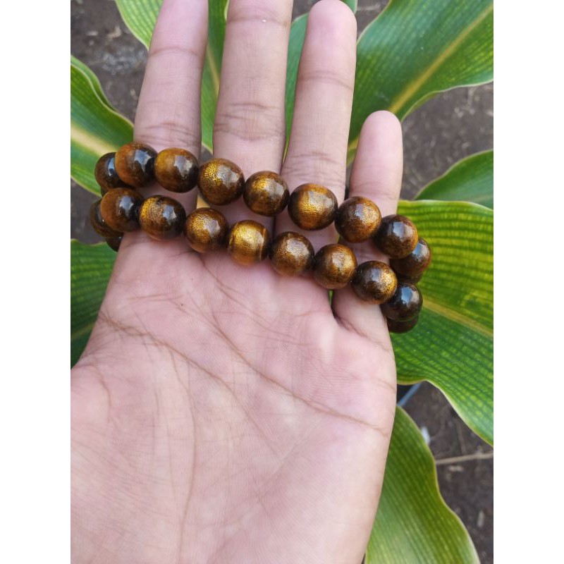 Gelang yuser akar bahar emas / gelang yuser tali arus serat emas asli