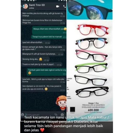 kacamata Ion Nano Natura world