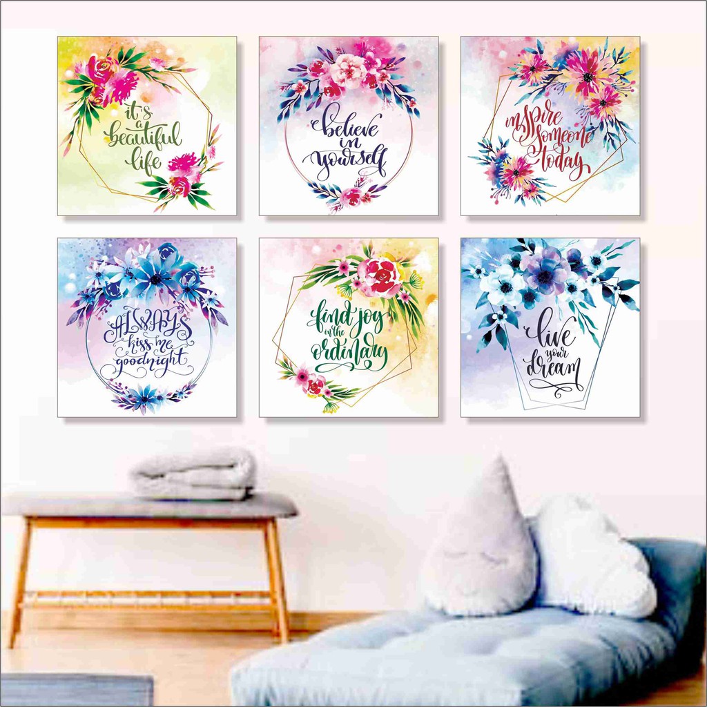 Hiasan Dinding Wall Decor Shabby Chic Quote Pajangan Rumah Kaligrafi Islami Tropical