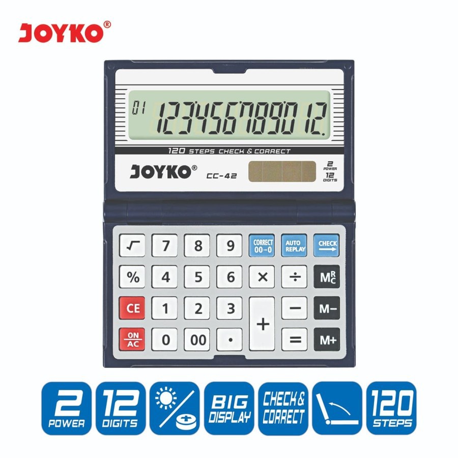 

Joyko CC-42 Calculator / Kalkulator / 12 Digits / Check Correct