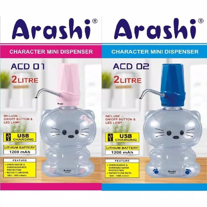 Pompa galon Dispenser Mini Character Arashi / Galon Air kecil 2 liter