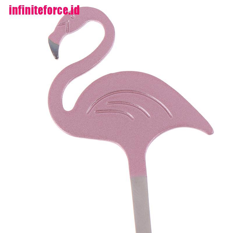 Sendok Dessert Es Krim Sup Desain Flamingo Gaya Elegan Untuk Peralatan Makan