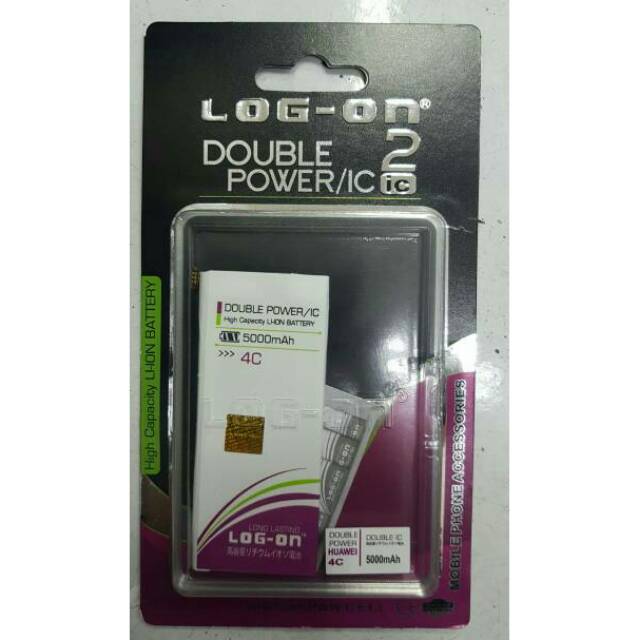 Batre Baterai Double Power IC Log-On HUAWEI  HONOR 4C HB444199EBC Plus HB4441