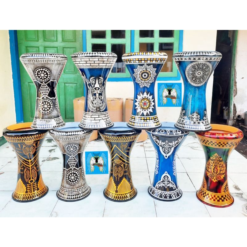 DARBUKA 9INC MOTIF TAS/KUNCI GRATIS ONGKIR