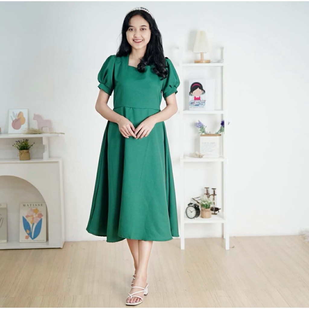 BEFAST - ZFS OOTD Wanita Dress SOYEON / LORA DOLLY DRESS / Pakaian Dress Kasual / Dress Pesta / Dress Kondangan Wanita Kekiniaan / Keluaran Terbaru 2022 / Trendy / Dress Polos Maxy Lengan Pendek / Terlaris