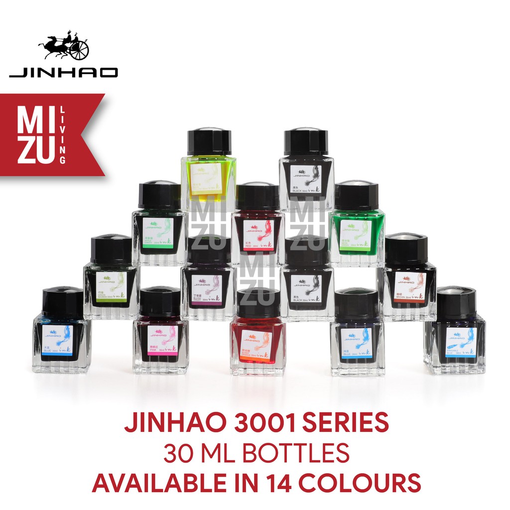 JINHAO 5001 Fountain Pen Ink 30 / 50ML Bottle Tinta Fountain Pen Water Resistant Aman Untuk Pen