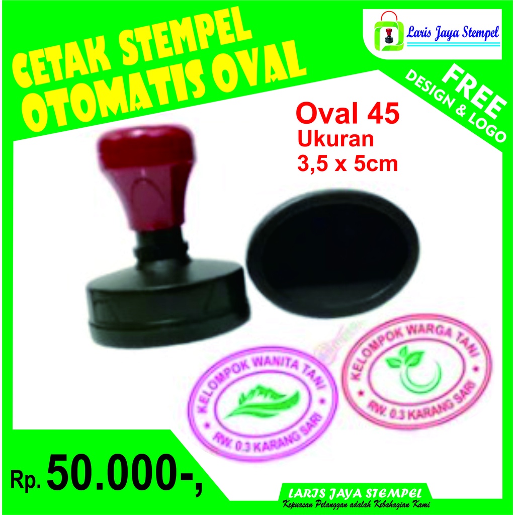 

cetak stempel oval uk 45