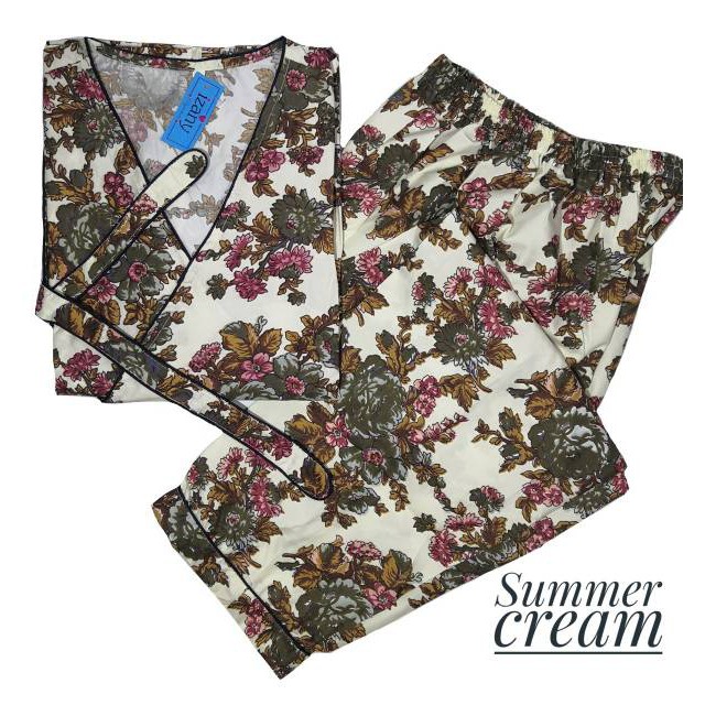 BAJU TIDUR ANAK DEWASA COWOK CEWEK KKIK / Izany kimono satin apple