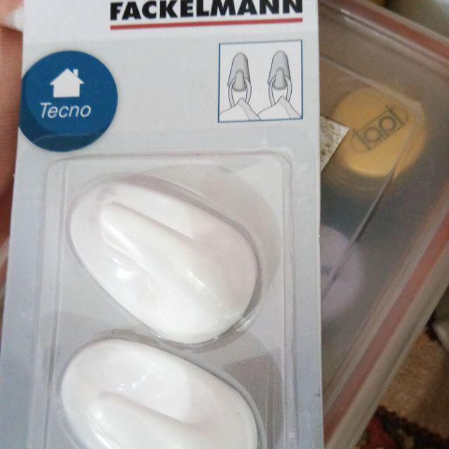 Fackelmann Large Oval Universal Adhesive Hooks (gantungan Tempel Isi 2 Pcs)