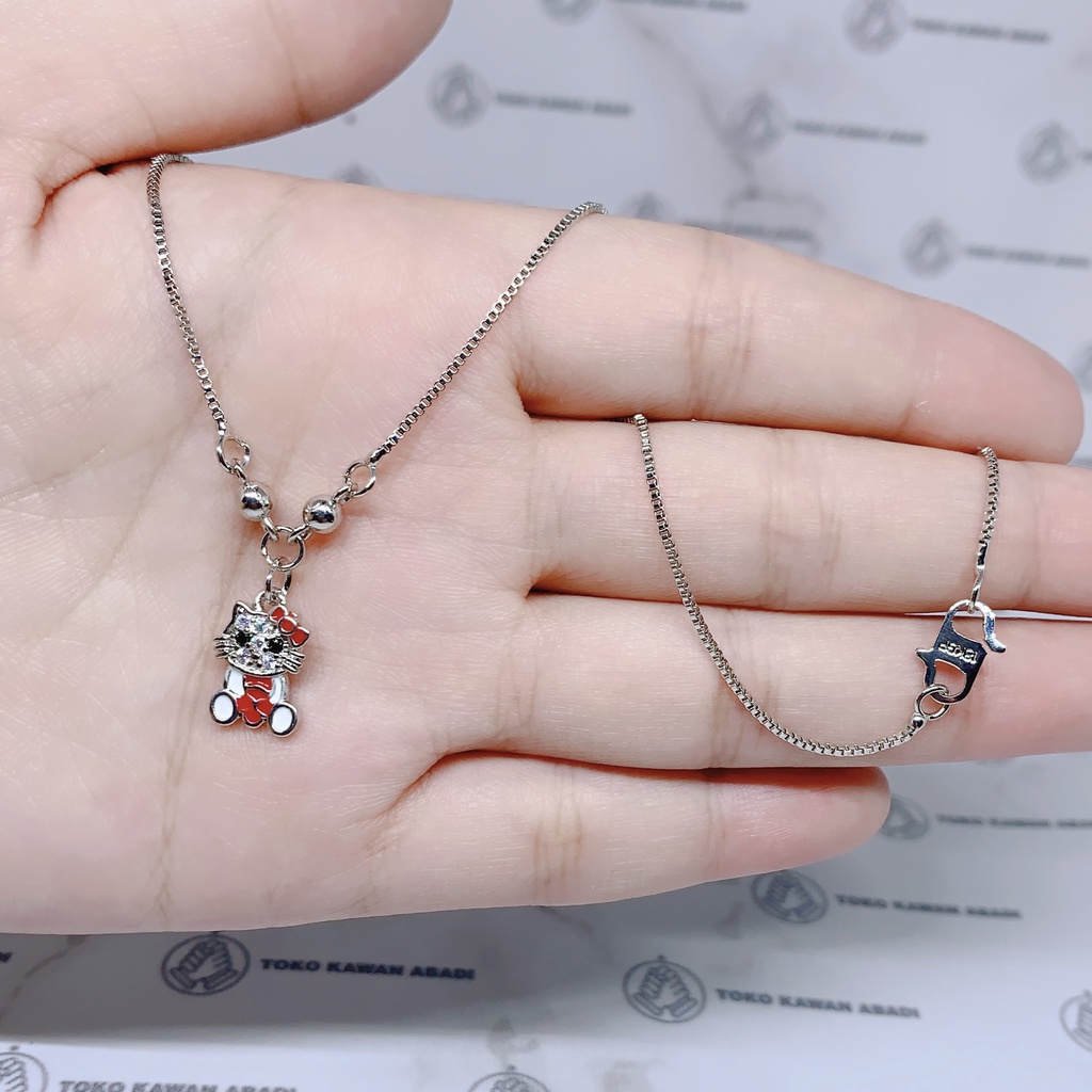 Kalung Anak Perempuan Xuping Silver Liontin Tiga Kucing *01