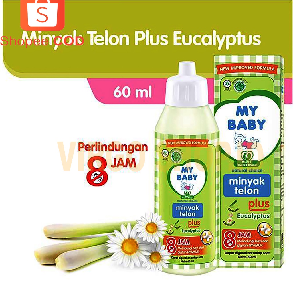 My Baby Minyak Telon Plus 60 mL / Minyak Telon / Perlengkapan Mandi Bayi / Perlengkapan Mandi / My Baby Minyak Telon Plus / Minyak Telon Plus / Telon / Minyak