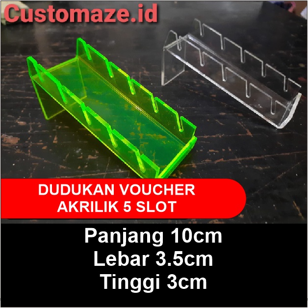 

DUDUKAN KARTU PERDANA DAN VOUCHER AKRILIK 5SLOT
