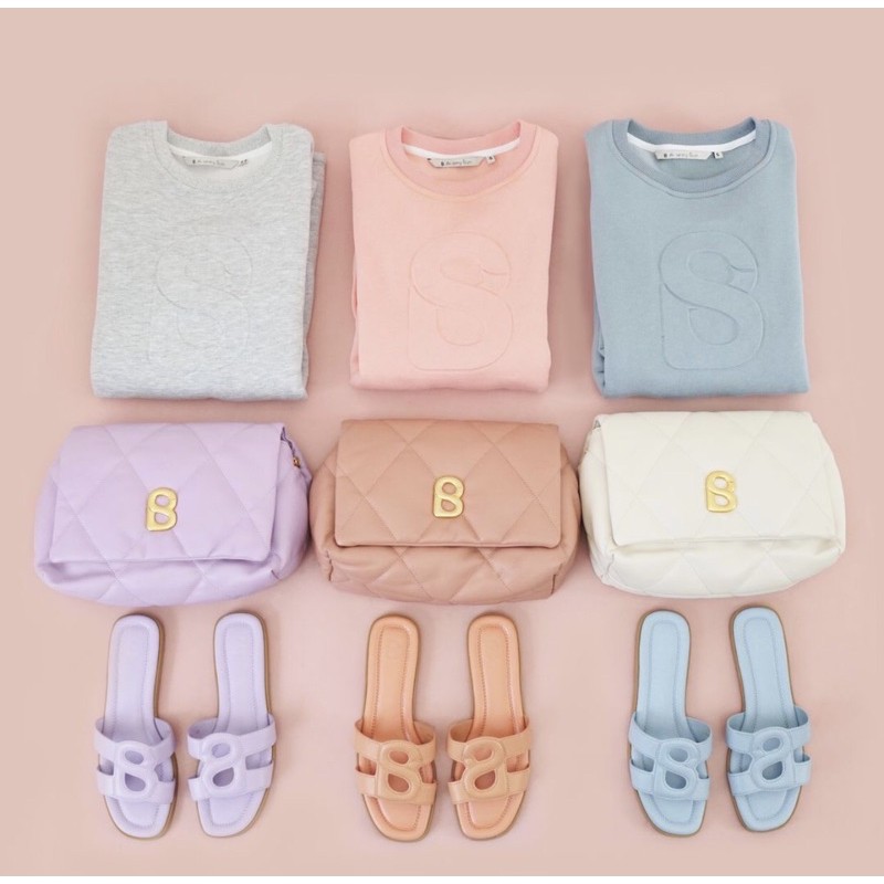 buttonscarves x benangjarum audrey sweatshirt pink