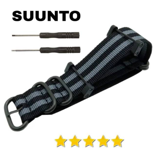 Suunto Core Strap Nylon Zulu Tali Suunto Core Canvas Black Gray