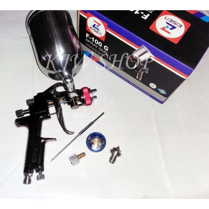 Spray Gun Cat Eisen F100 (tabung atas) + Sparepart