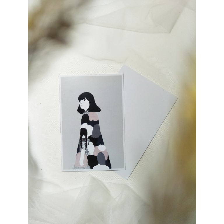 

POSTCARD/kartu pos/greeting card art print l girl illustration/ilustrasi