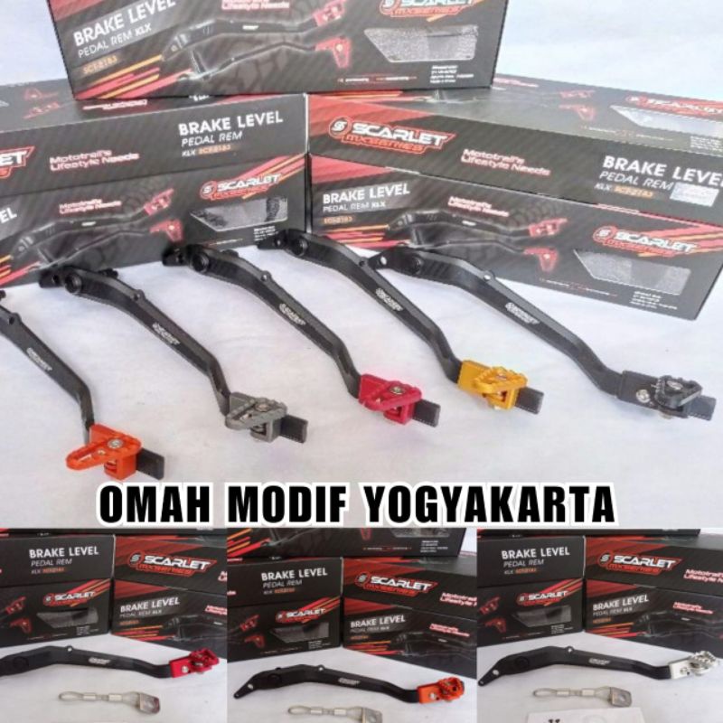 Pedal Rem Lipat Scarlet CNC KLX 150 BF Dtracker Rem Scarlet Klx Dtracker Brake Level Scarlet KLX