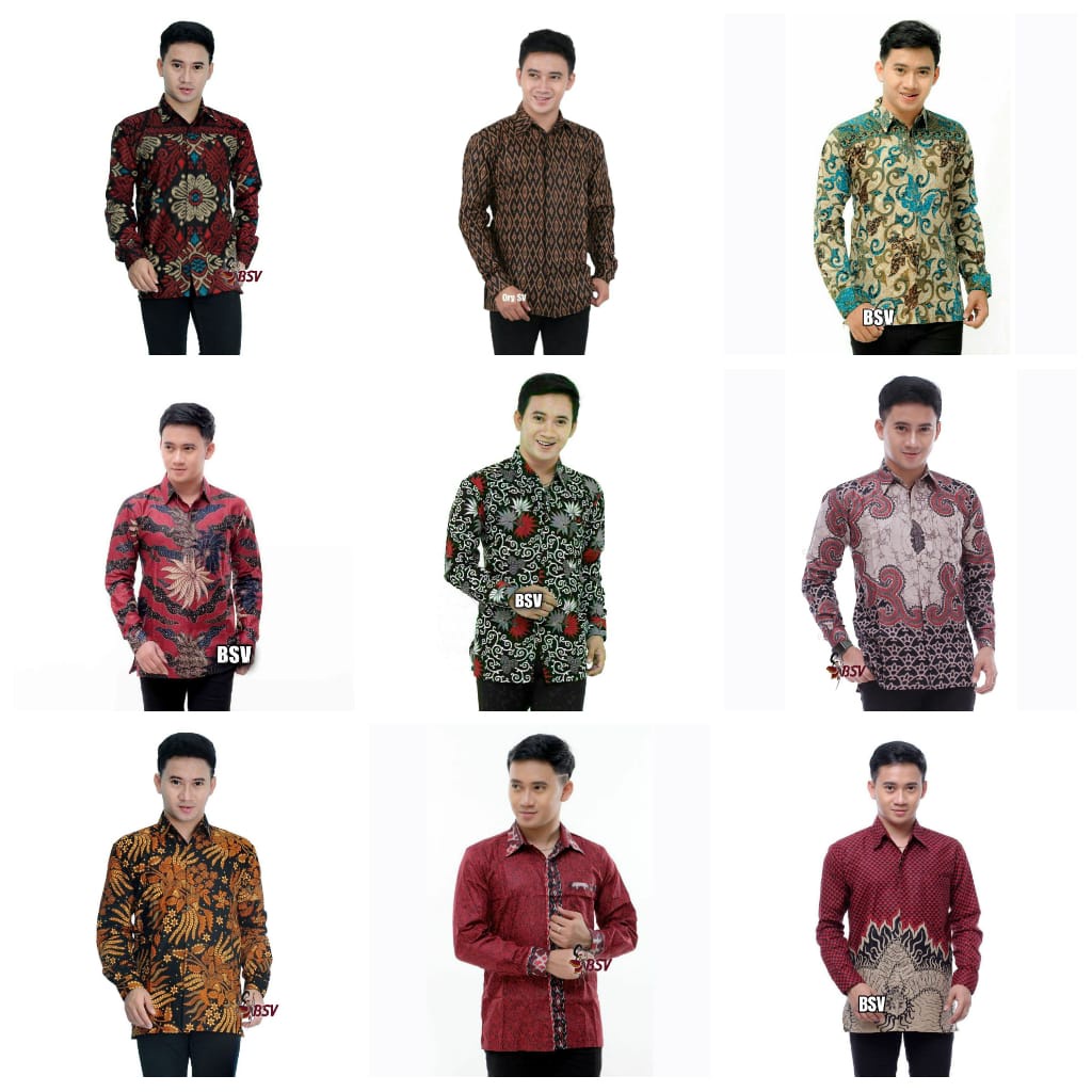 KEMEJA BATIK PRIA - BAJU BATIK PRIA - BATIK PRIA LENGAN PANJANG TERMURAH BATIK ASLI PEKALONGAN