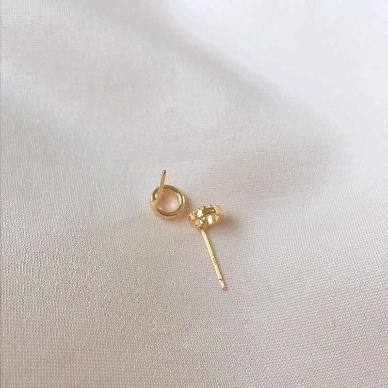 We Flower Anting Tusuk Gantung Bahan Sterling Silver 925 Desain Lingkaran Hollow Minimalis Untuk Wanita