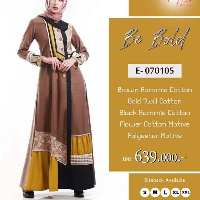 ESME BE BOLD KODE E 070105 GAMIS ATASAN MUSLIM CANTIK MODERN