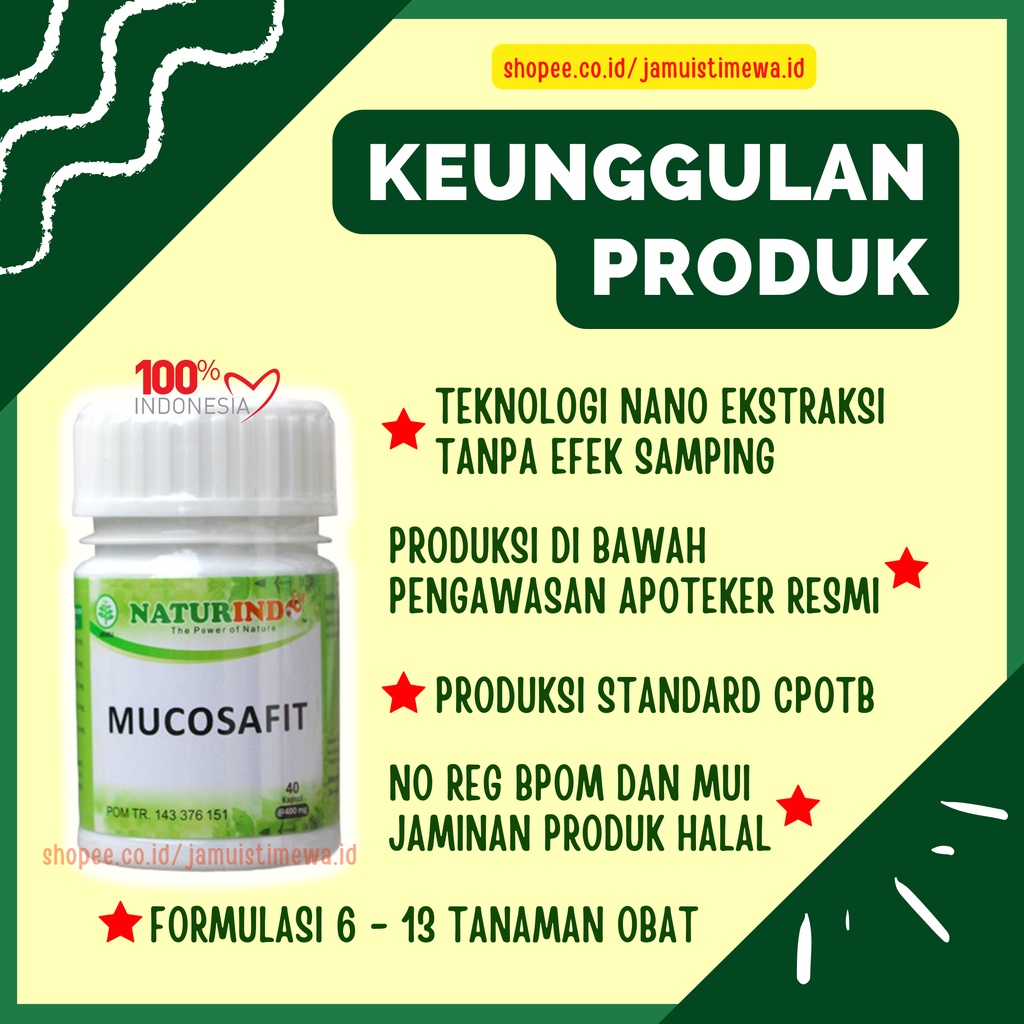 Obat Asam Lambung Maag Herbal Ampuh Asam Lambung Maag Gerd Kronis Sakit Perut Mual Mucosafit Naturindo-7