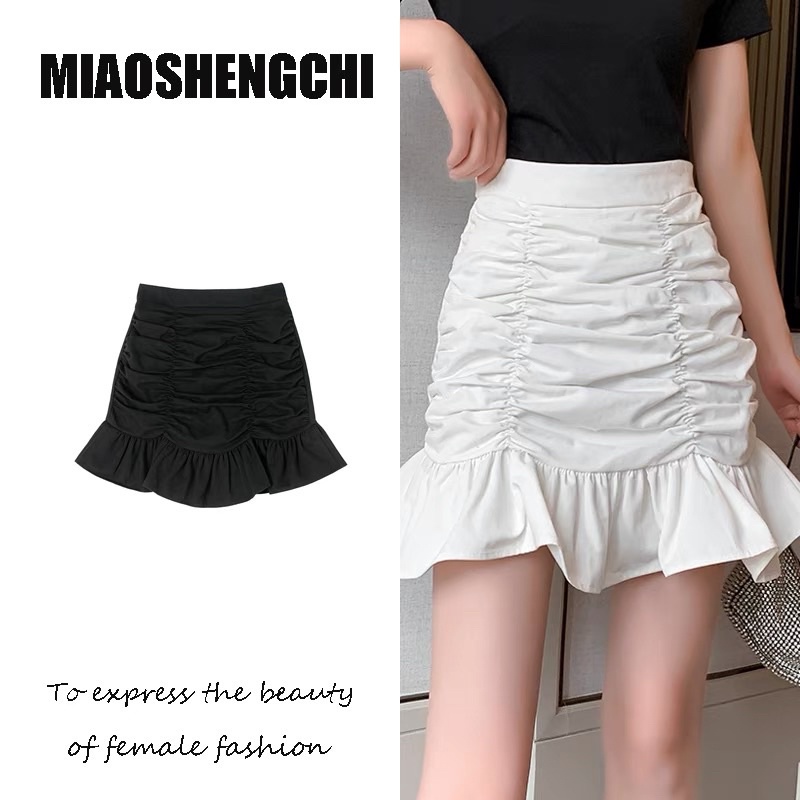 (S-XXL) MIAOSHENGCHI SKIRT RUFFLE ROK WANITA