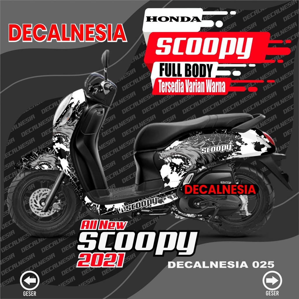 Decal Full Body Motor Honda Scoopy All New 2021 Aksesoris Variasi Stiker Scoopy