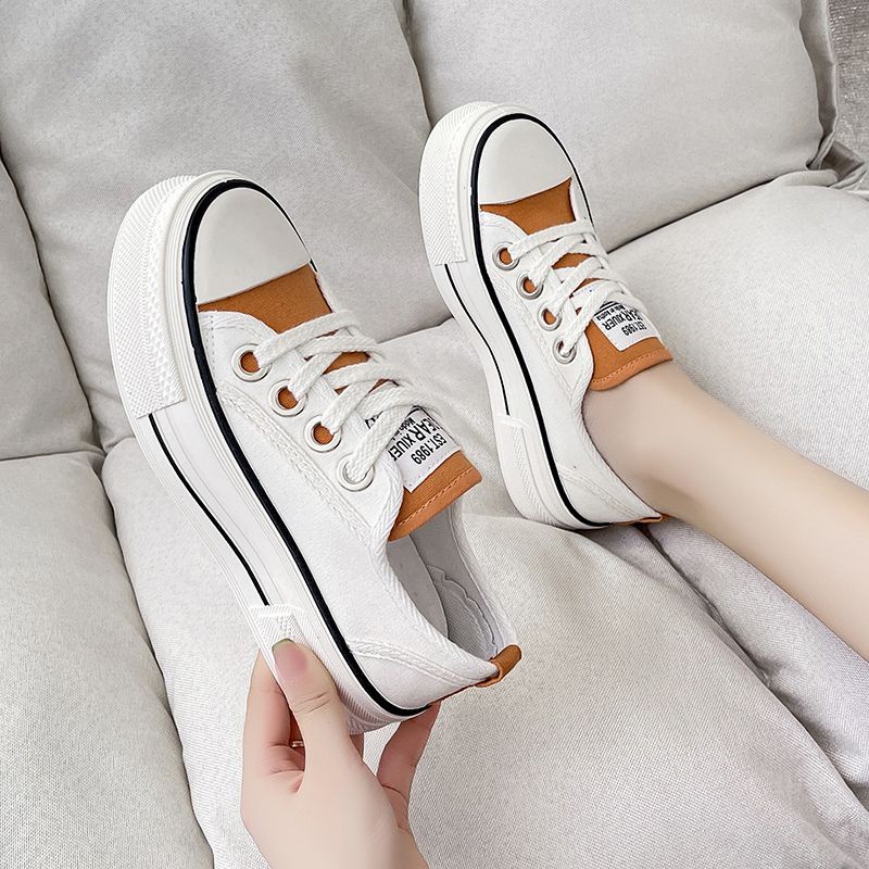 RYX - Plaede Simple Sepatu Tali Sneakers Wanita Fashion Casual - Ori Import