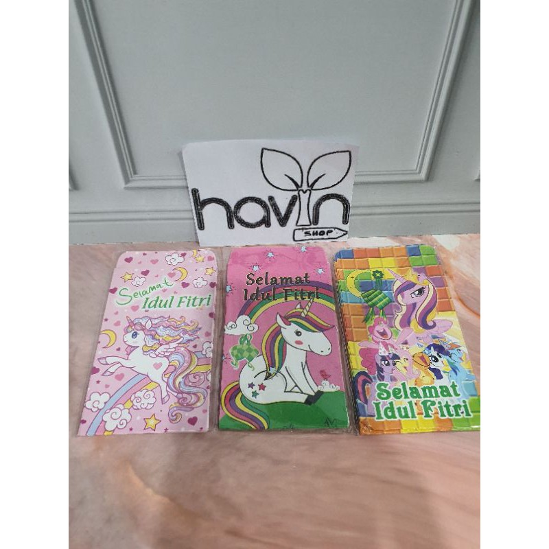 AMPLOP LEBARAN ukuran. S (5.5cm X 9cm)/ANGPAO IDUL FITRI uk. S-Unicorn & Pony