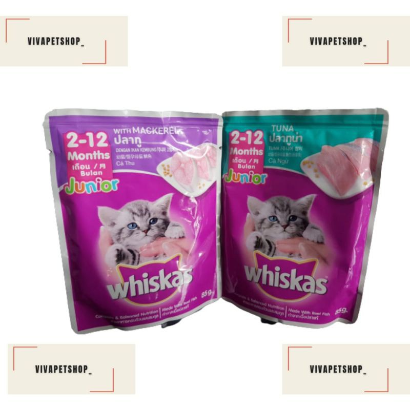 WHISKAS SACHET JUNIOR || MAKANAN KUCING BASAH SACHET