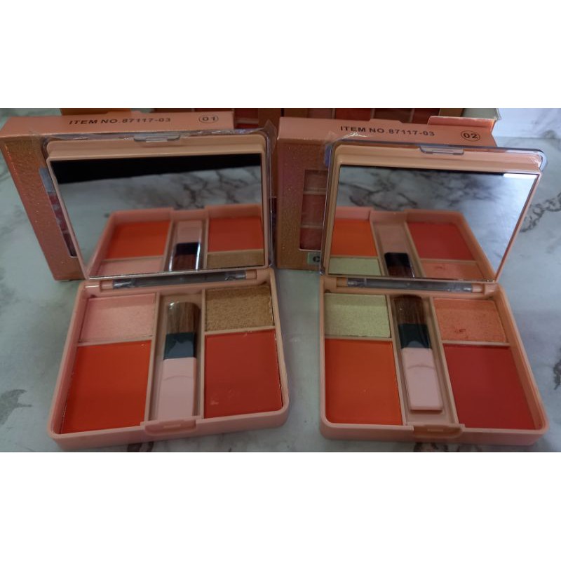 PROMO EYESHADOW&amp;BLUSHER COLOR PRETTY | BINMEI 12WARNA NO.87117-03 | NO.8280