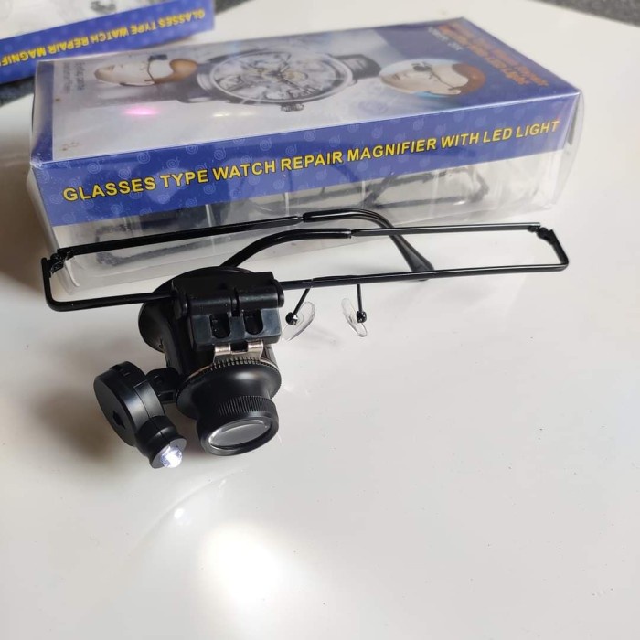 

Eye loop 20X LED Kaca Pembesar Alat Servis jam tangan Elektronik