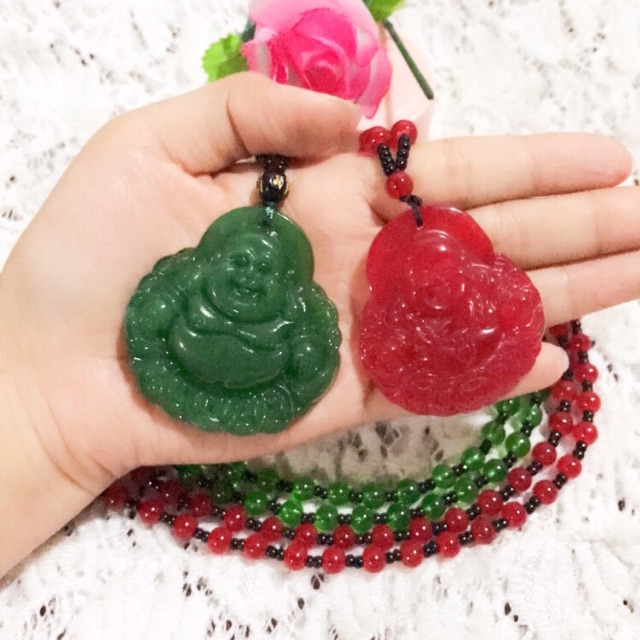 kalung giok asli liontin budha giok asli