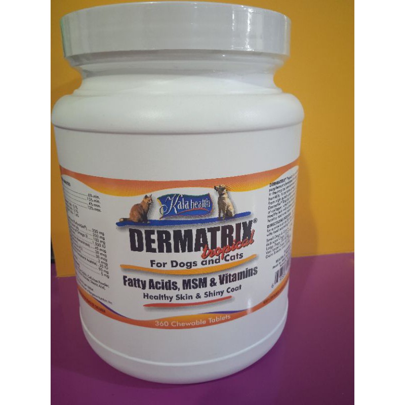 ecer dermatrix tropical dog &amp; cat vitamin bulu dan kulit