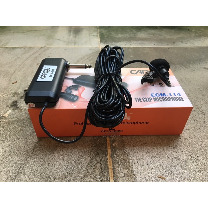 MICROPHONE MIC CABLE CLIP ON MIKROPON MIK KABEL JEPIT KANCING CAROL ECM-114 ORIGINAL ORI BAGUS TERLARIS TERBAIK GARANSI