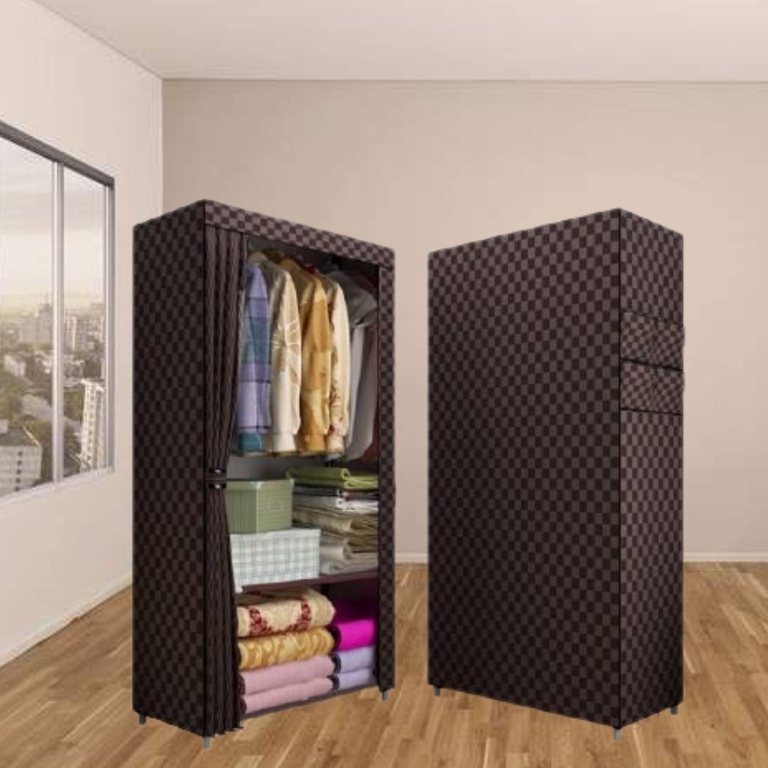 Lemari Portable S WD-1Kekinian Rak Baju Pakaian Portable150x70x45