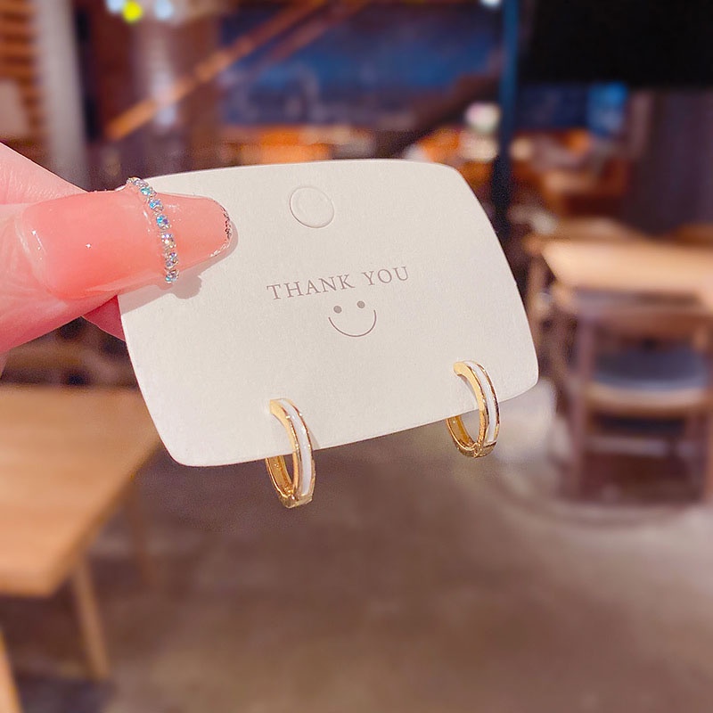 Anting Hoop S925 Silver Needle Bentuk Lingkaran Kecil Untuk Wanita