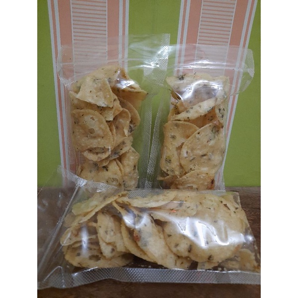 

Comring rasa daun bawang/ comring kemasan pouch 75gr