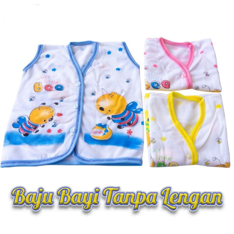 6Pcs Baju Yukensi Bayi KATUN Kancing Depan