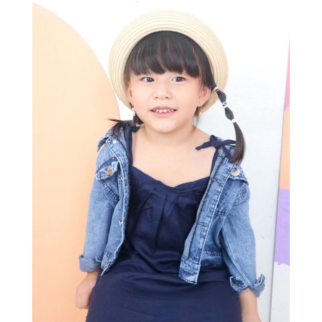 Jacket Jeans Anak Perempuan dan Laki Laki Bahan Jeans Denim Tebal