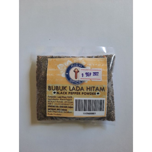 

Bubuk Lada Hitam rich 20 gr black pepper