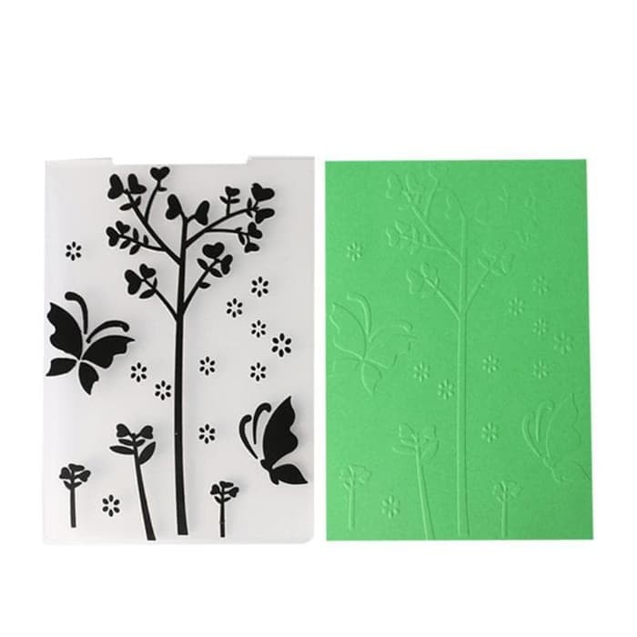 Butterfly Garden Plastic Embossing Folder