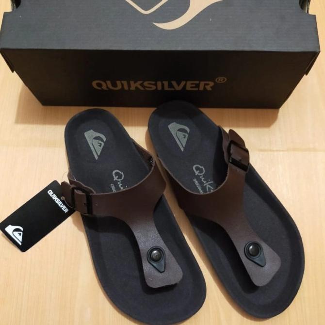 Sandal Quicksilver Original Sandal Pria Sandal Kulit Sendal Santai