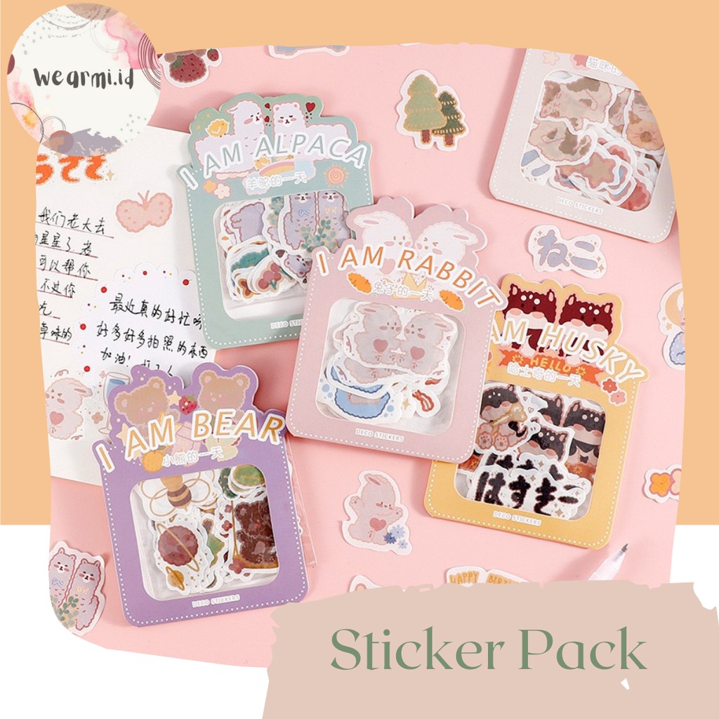 

30 pcs/ pack Sticker Animal lucu scrapbook Bujo Jurnal DIY stiker- sp130