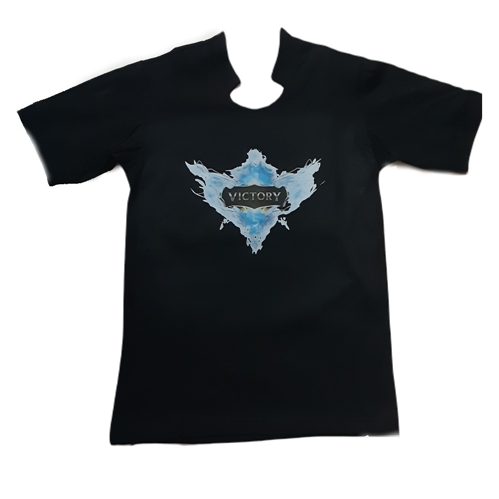 KAOS CETAK DTG DENGAN DESAIN KEREN (HITAM) VICTORY