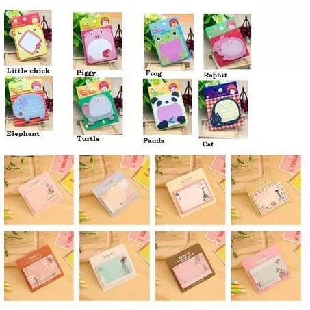 

Sticky Notes Animal / Sticky Note Bentuk Petak / Sticky Notes Karakter