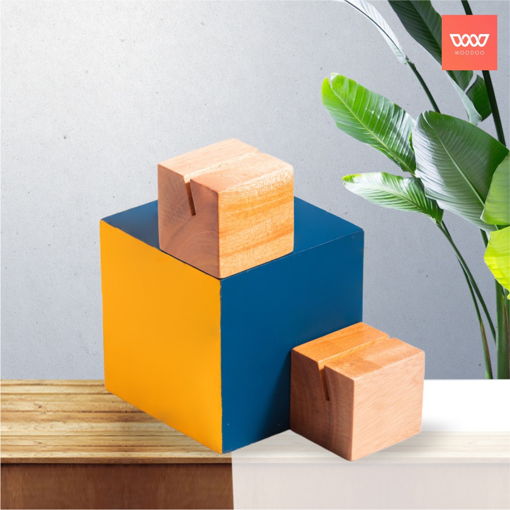 WOODOO - Photo Holder / Tatakan Kayu Foto Polaroid / Square Card Holder - TKF